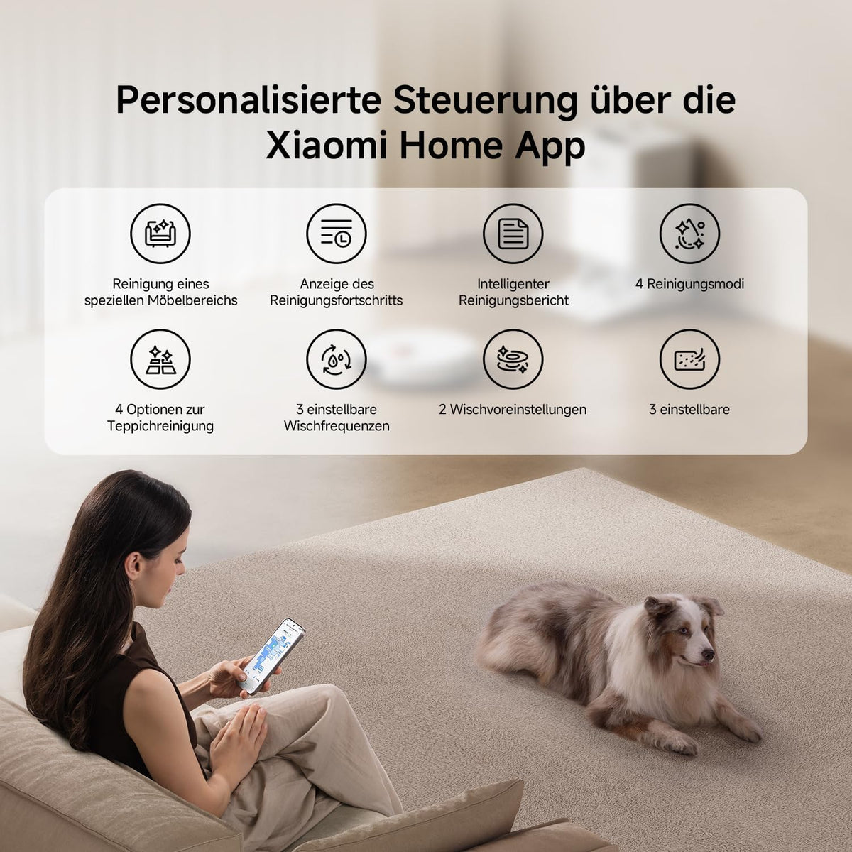 XIAOMI H50 Pro Saugroboter mit Wischfunktion, 15.000 Pa, ausfahrbarer Arm