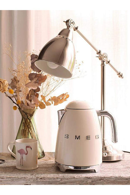 Smeg Wasserkocher 1,7L mit variabler Temperaturwahl 50-100°C, Edelstahl, Soft-Opening, Anti-Kalk-Filter