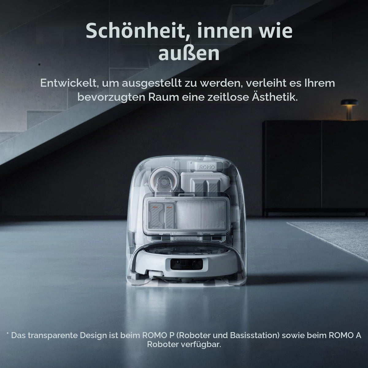 DJI ROMO S Saugroboter mit Wischfunktion, 25.000 Pa Saugkraft