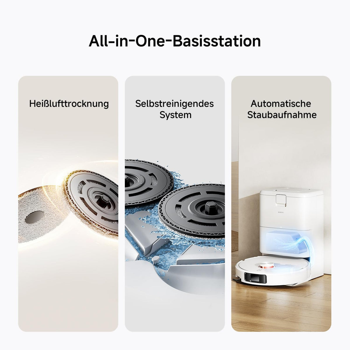 XIAOMI H50 Pro Saugroboter mit Wischfunktion, 15.000 Pa, ausfahrbarer Arm