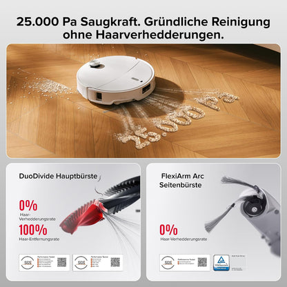 roborock Qrevo Curv 2 Pro Saugroboter mit Wischfunktion&Hebarem Wischmopp